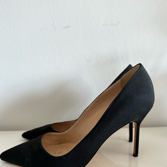 Manolo Blahnik BB  Pumps 105 Pointed Toe Black Stiletto 40 - Picture 2 of 5